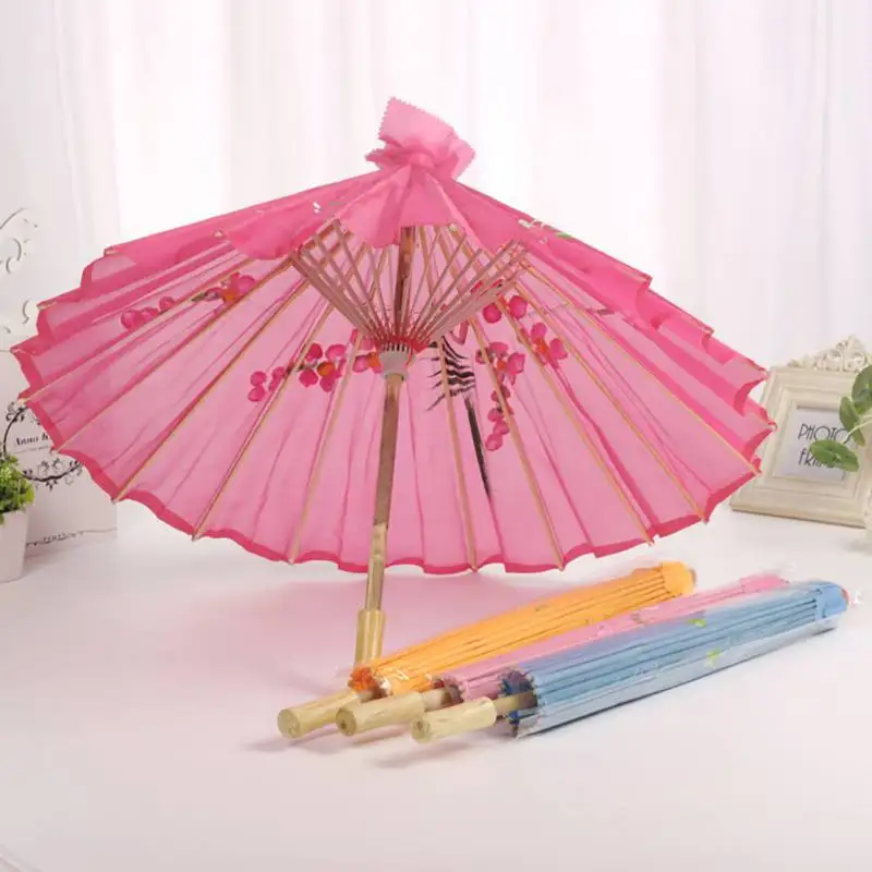 Классический бумажный зонтик, расписанный вручную, Шелковый реквизит для танцевального выступления, бамбуковые изделия, украшение для костюмированной вечеринки