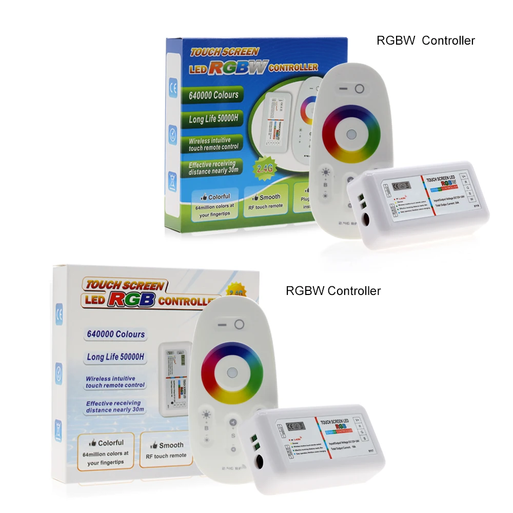 Touch Беспроводной светодио дный RGB/контроллер RGBW 2,4 г DC12-24V сенсорный РФ дистанционного Управление для RGB/RGBW Светодиодные ленты 5050 3528 2835