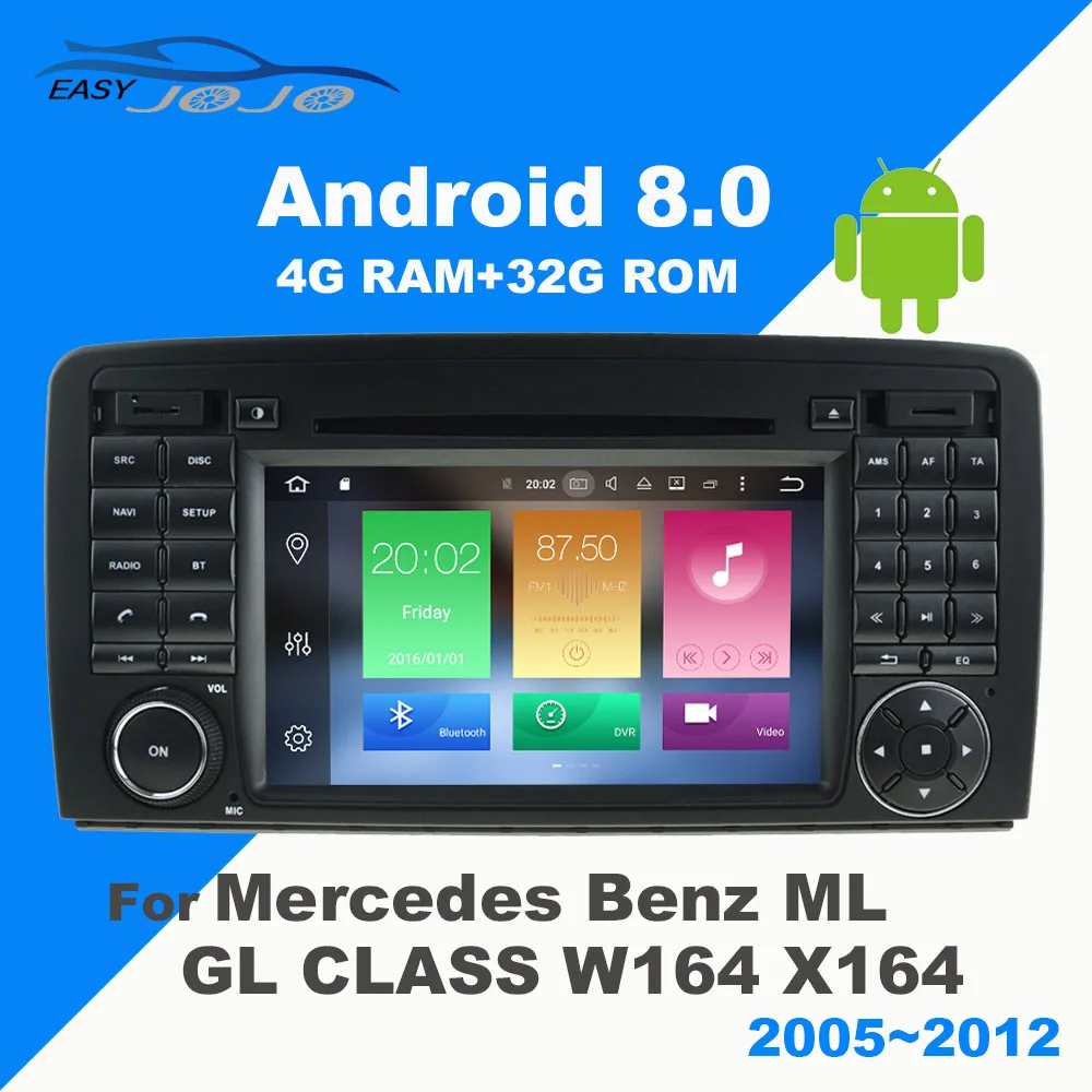 

2Din Android 7.1 8.0 Car Radio GPS Navigation DVD Multimedia Player For Mercedes Benz ML GL CLASS W164 X164 2005-2012 IPS Screen