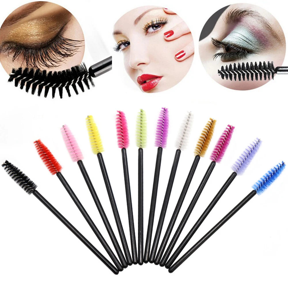 

50Pcs/lot Disposable Mascara Wands Applicator Eyelash Extension Eye Shadow Applicator Brushes Mascara Wand Brush Tool