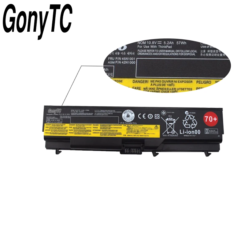 Новый оригинальный аккумулятор 70 + для ноутбука LENOVO ThinkPad T430 T430i T530 T530i L430 L530 W530 45n1000