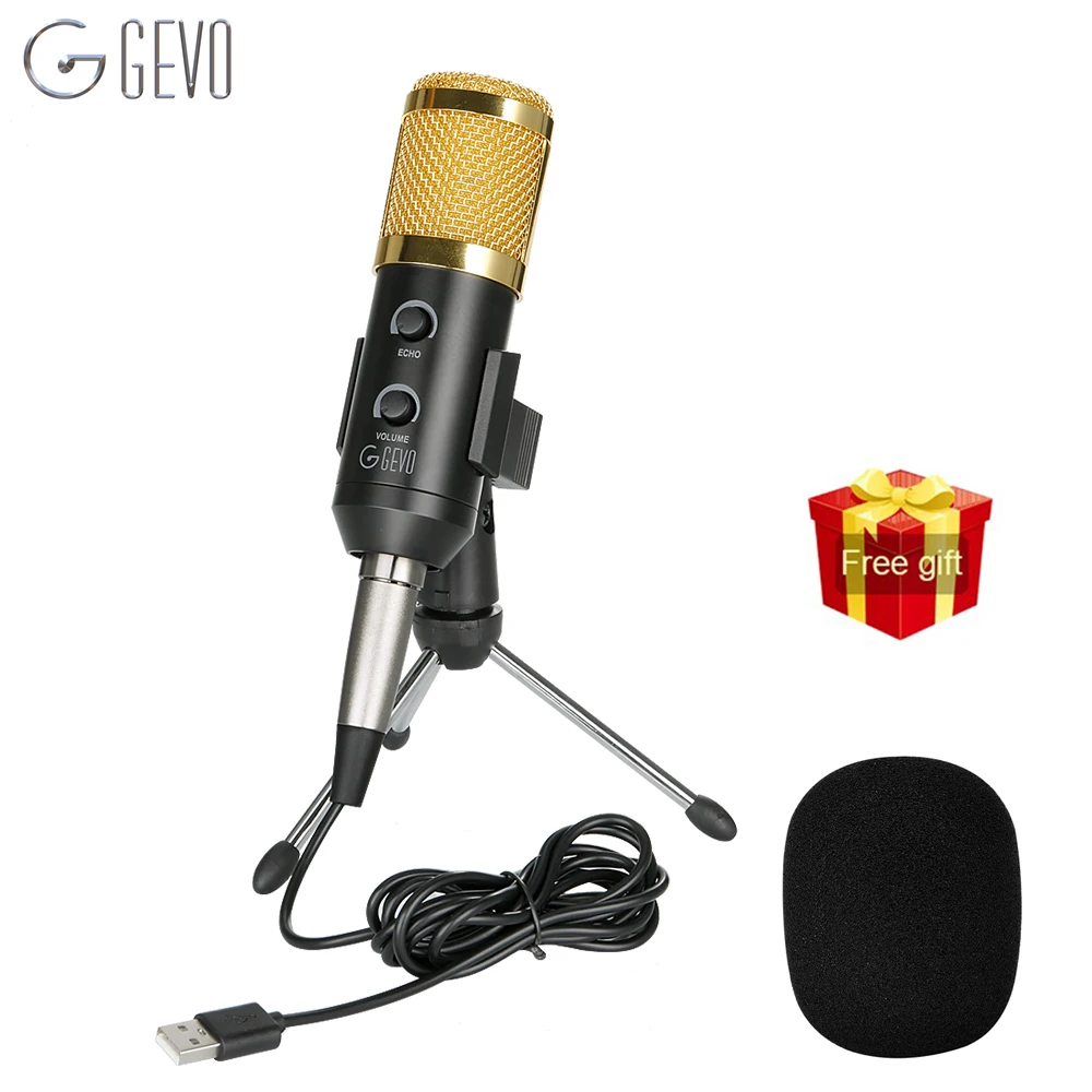 Микрофон GEVO BM 900 USB для компьютера проводной конденсаторный Студийный микрофон