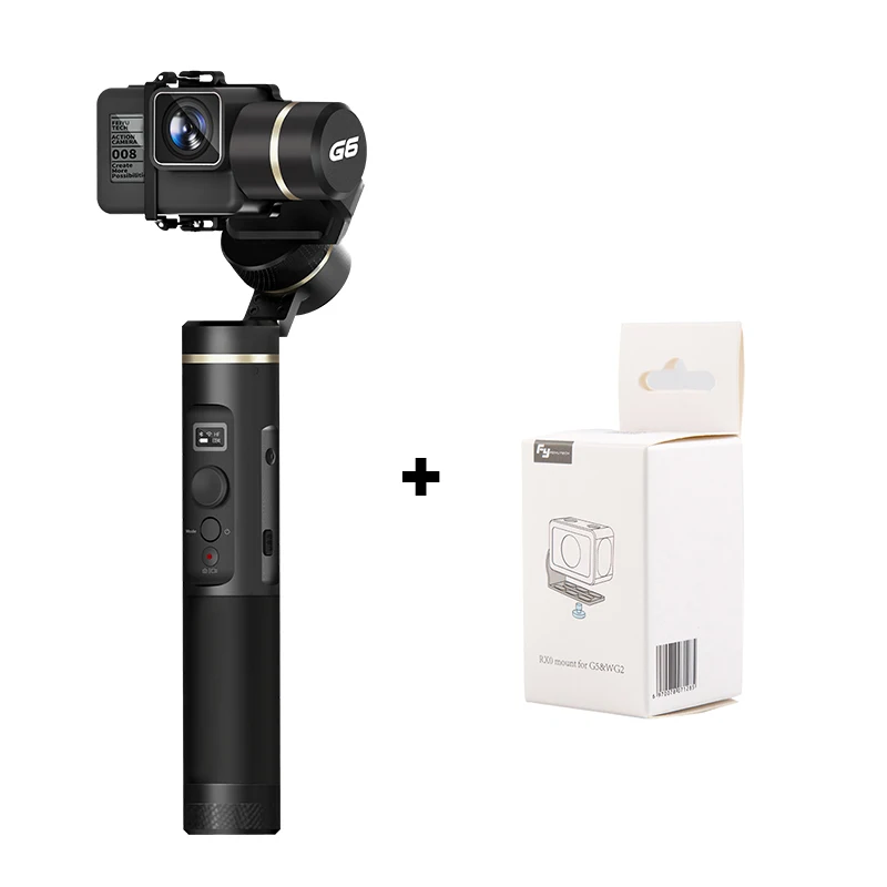 FY G6 ударопрочный ручной карданный экшн-камера Wifi+ синий зуб oled-экран угол высоты для Gopro Hero 6 5 для sony RX0 - Цвет: G6 with RX0 adapter