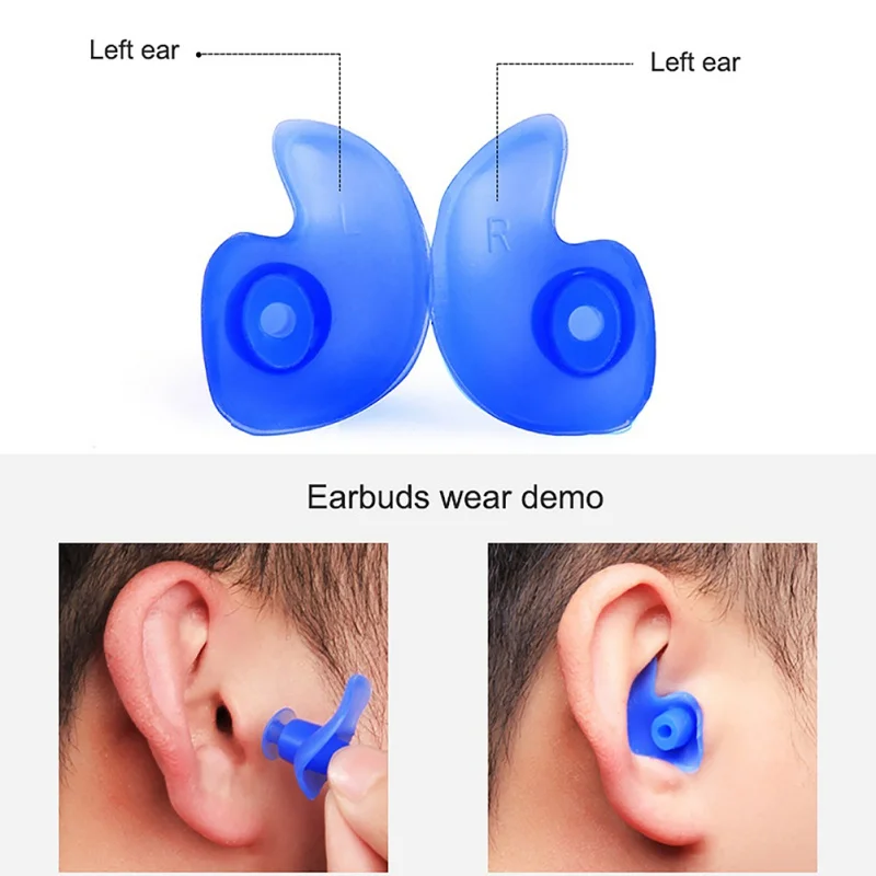 1Pair Waterproof Silicone Swimming Earplugs Adult Child Diving Soft Anti-Noise 