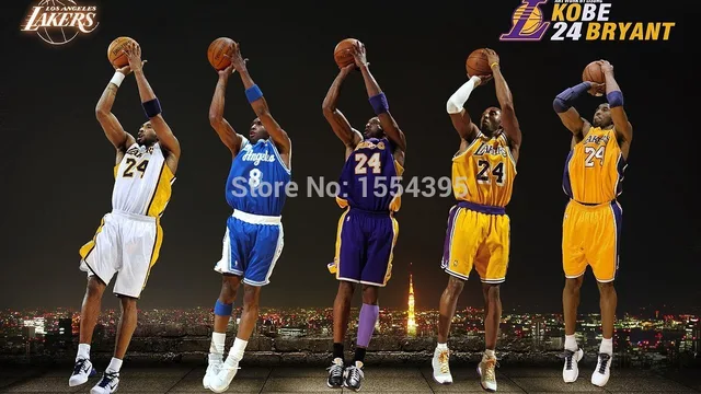 custom kobe wall sticker lakers posters kb shot home decor nba kobe shooting form