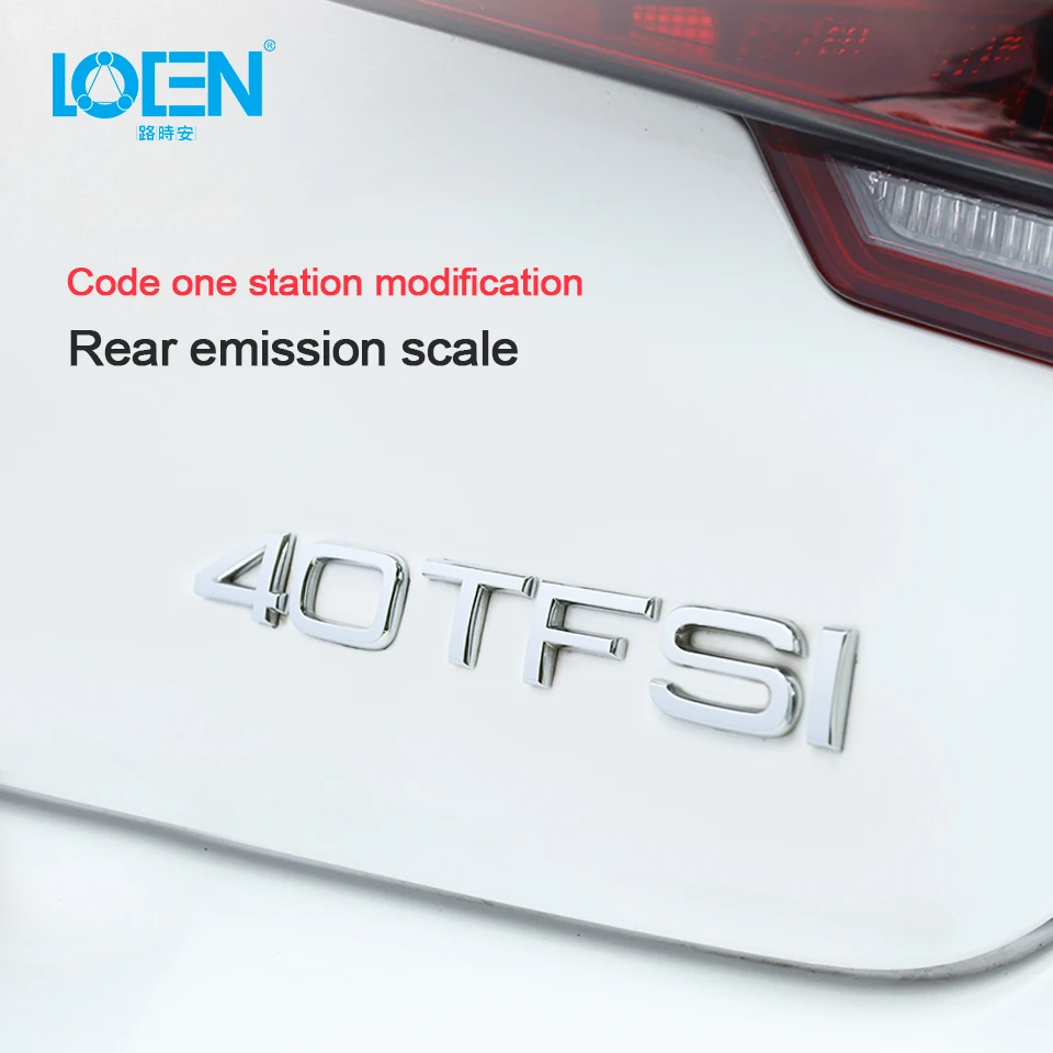 

Displacement ABS Logo 30/35/40/45/50/55TFSI Car Displacement Tail Sign For Audi A3/A4/A5/A6/A6L/A7/A8/A8L Q3/Q5/Q5L/Q7