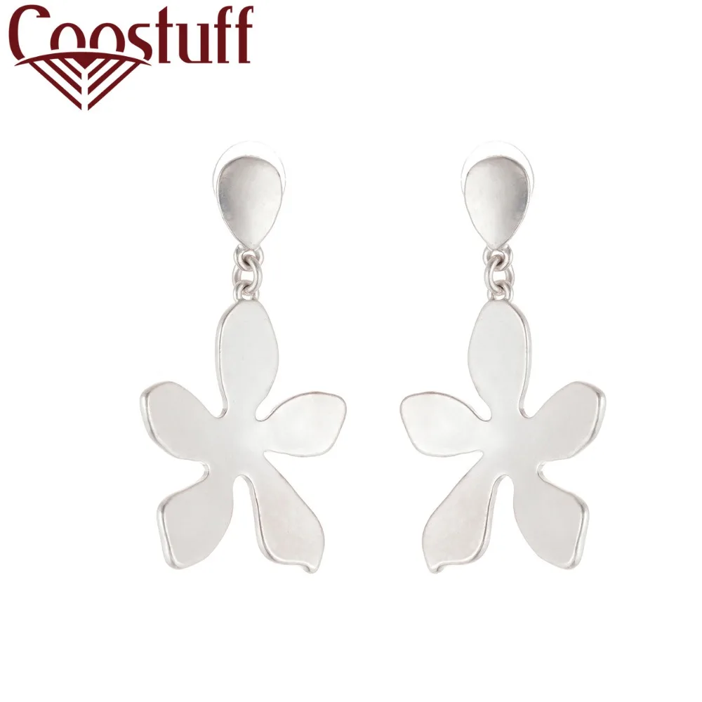 Красивые серебряные женские серьги-гвоздики в виде цветка, Винтажные Ювелирные изделия,, Длинные свисающие серьги brincos, горячая Распродажа, серьги для женщин