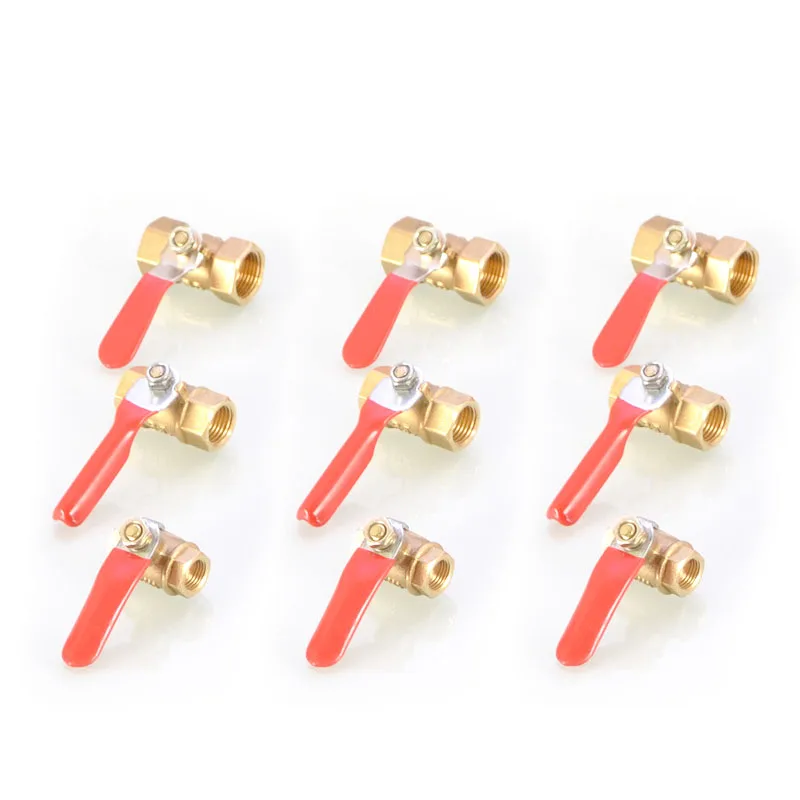 1/4'' 3/8'' 1/2'' Female Thread Ball Valve Brass Connector Joint Copper Pipe Fitting Coupler Adapter |