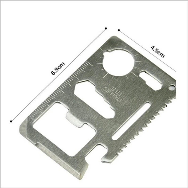 Многофункциональная открывалка для бутылок на открытом воздухе 11 функций в 1 карта выживания Ножи карты инструментный карманный Сабер карта с черную защелку