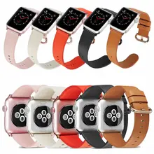 Genuine Leather Strap for Apple Watch 42mm 38mm 40mm 44mm Buckle Wrist Bracelet for Iwtach Series 4 3 2 1 Watchbands