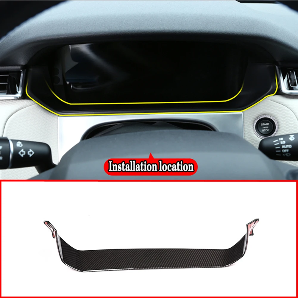 

Украшение для приборной панели автомобиля в стиле углеродного волокна, Обшивка Рамы, аксессуары для интерьера Land Rover Range Rover VELAR 2017 2018