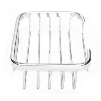 

Wall Mounted Bathroom Bath Shower Soap Stainless Steel Holder Dish Square Basket