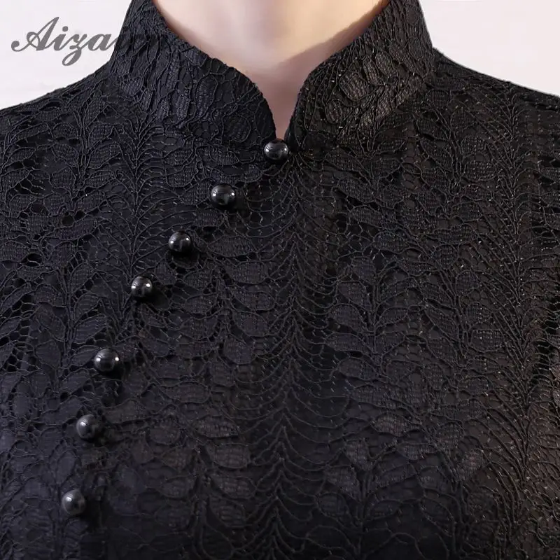 Традиционное черное кружевное сексуальное платье Ao Dai Вьетнам Восточное