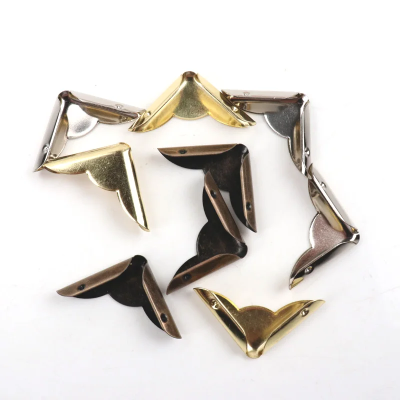 Description Picture 4 of itemMetal Corners Book Box Scrapbooking Album Menu Folder Corner Protectors Corner For Photo Album DIY 22x22x5mm 40pcs