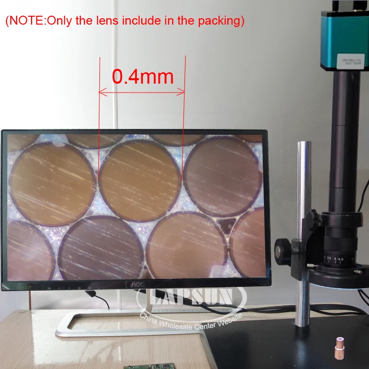Регулируемый высококачественный 100X-500X-720X зум 25 мм C-mount стеклянный объектив адаптер 4.5X для промышленного микроскопа камера Лупа