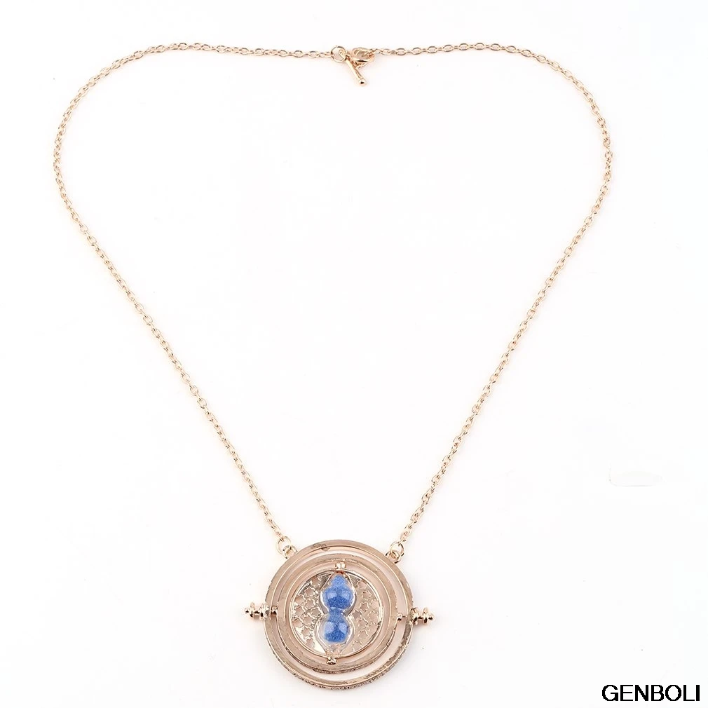 Очаровательное элегантное привлекательное крутое модное волшебное ожерелье Тернер вращающееся ожерелье с песочными часами - Окраска металла: 2