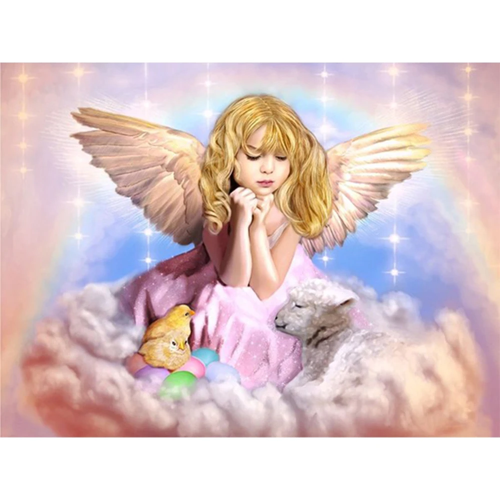 

LI LOYE Needlework 5D DIY Diamond Painting Cross Stitch angel girl Crystal Needlework Diamond Embroidery Home Decorative RT368