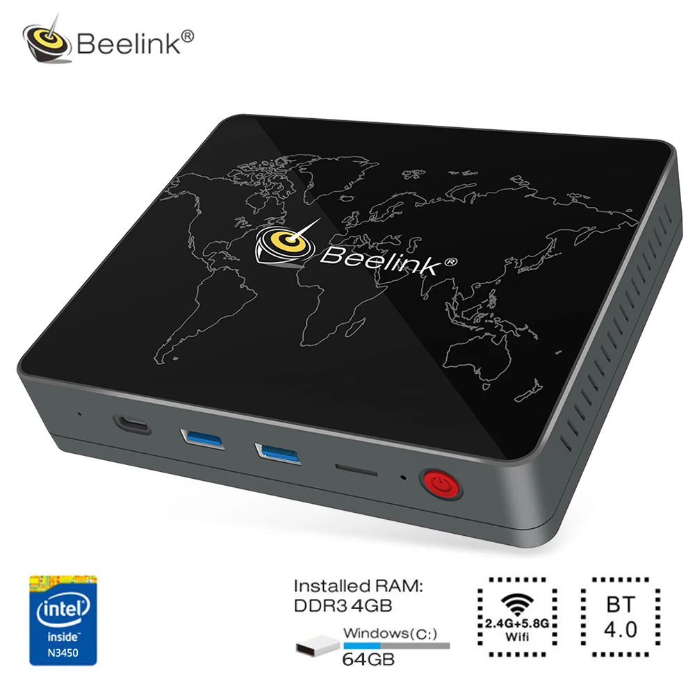 Beelink S1 Mini PC Intel N3450 4GB 64GB TV Box Support Voice Control