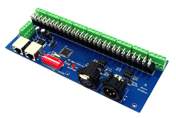^Cheap 27 CHANNEL 9 GROUP DMX512 XLR + RJ45 Connector LED Driver Controller / Decoder For LED Strip