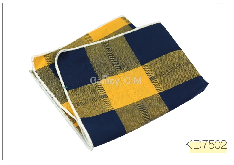 New Arrive Cotton Suit Pocket Square for Men Towel Square For Wedding Party Fashion Simple Cotton Mens Plaid Handkerchief Towel - Цвет: KD7502