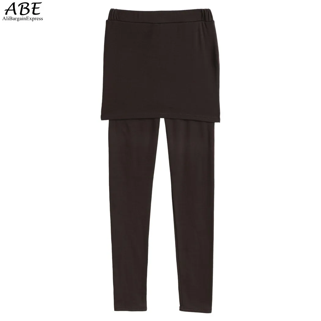 Korea Women's Skirt Leggings Footless Cotton Pleated Tights Stretch