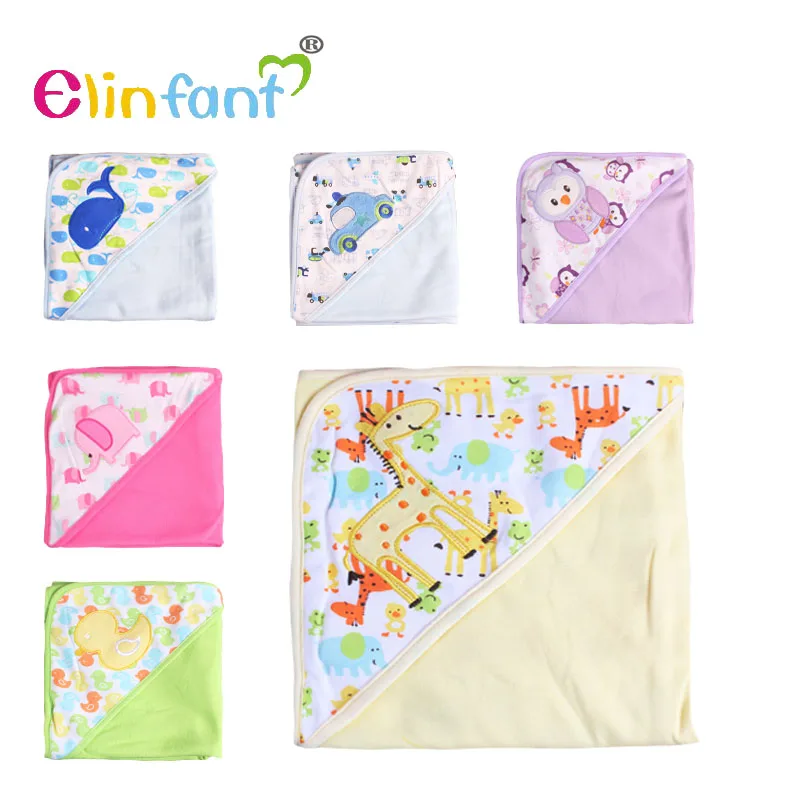 

Elinfant 1 pcs 78x78cm 100% cotton baby hooded blanket free shipping