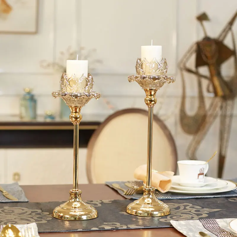 American Europe Style Candle Stand Golden Holder Gl Candle Stand Golden Holder