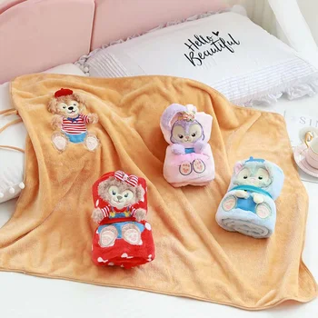 

candice guo! super cute plush toy cartoon duffy shelliemay StellaLou Gelatoni soft warm rolling blanket birthday Christmas gift