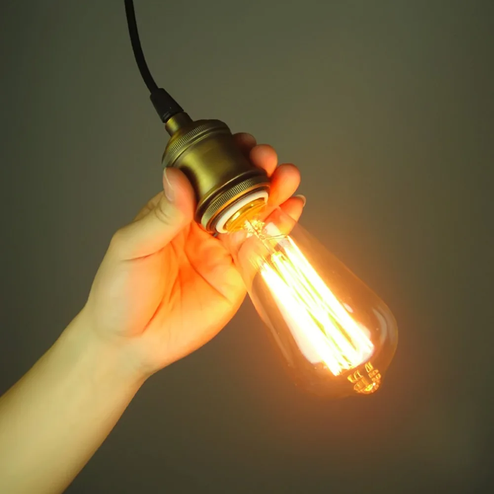 Hot Selling! NEW Vintage Pendant Light Lamp Holder AC 110-250V E27 Copper For Living Room Bedroom Parlor | Лампы и освещение