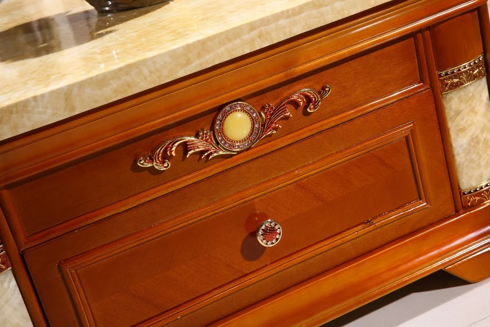 European retro wooden corner side table storage drawer marble top made in China living room furniture European retro wooden corner side table storage drawer marble top made in China living room furniture