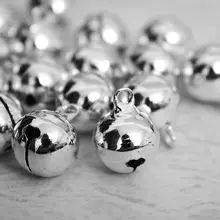 Mini arbre de noël en argent de 14mm, 20 pièces, décoration de clochette, Bracelet, bracelets de cheville, collier, accessoires décoratifs