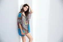 Fashion Print Vestidos De Festa Women Dress Quality Tropical Casual Summer Style Brand Chiffon Summer Dress Femininas