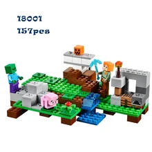 Lepin 18001 kits de edificio modelo compatible con lego mi mundo minecraft bloques educativos juguetes y pasatiempos para niños 21123
