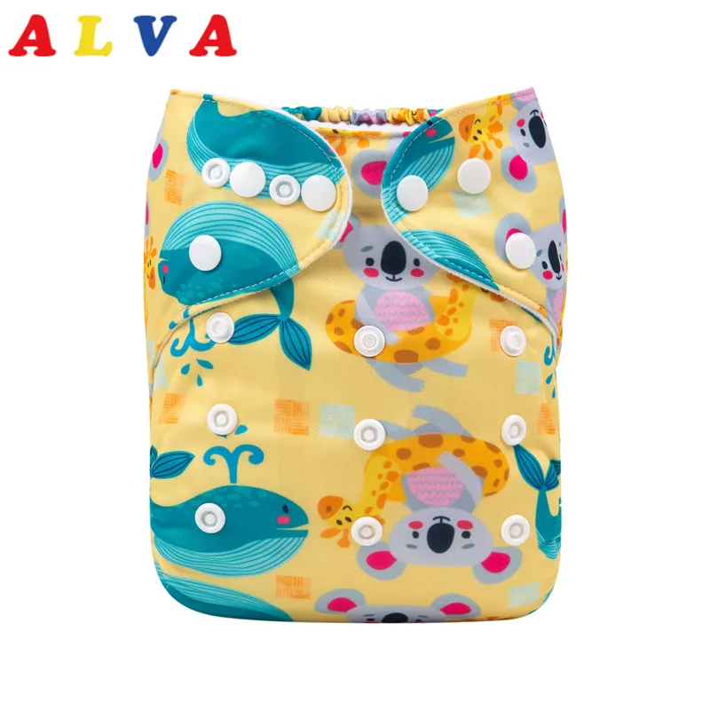 

New Arrival! 2019 ALVABABY Baby Cloth Diaper Reusable Cloth Diaper for Babies with Insert