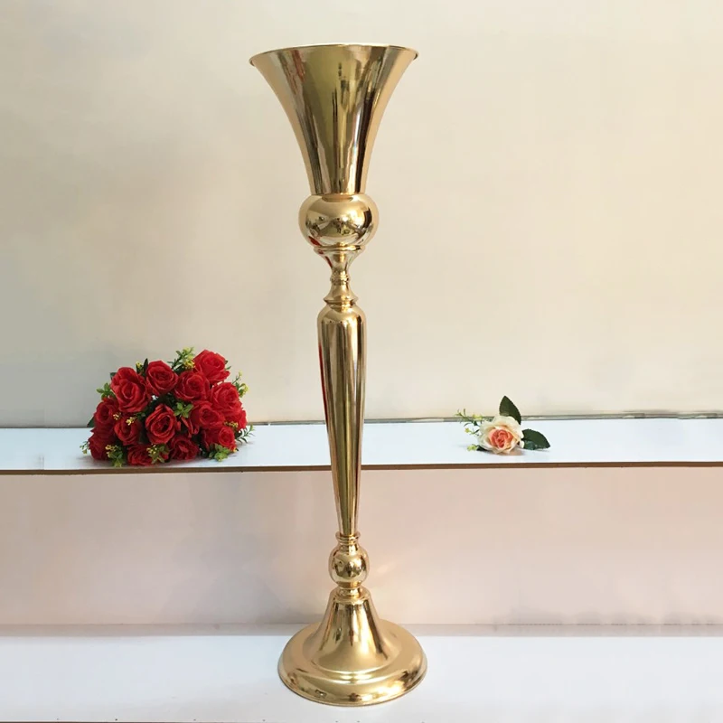 PEANDIM 10pcs/lot Wedding Flower Vase 98cm Tall Event Road Lead Table Centerpiece Pillar Flower Stand For Home Party Decor