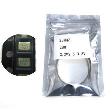 

10pcs SMD 3225 active crystal oscillator OSC 28MHZ 28M 3.2*2.5 3.3V 25PPM