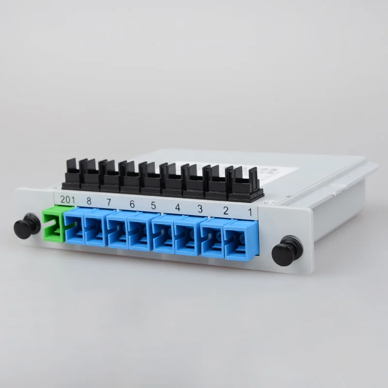 SC 1: 8 Сплиттер Волоконно оптический ящик FTTH 1 сплиттер коробка с 1X8 плоского типа