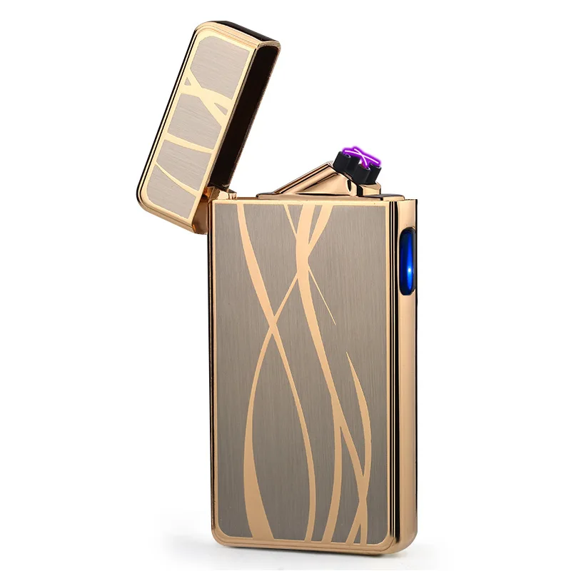 Двойной дуги USB плазменная Зажигалка перезаряжаемые электрические сигареты зажигалки подарок гаджеты для мужчин сенсорный переключатель технологии - Цвет: 4