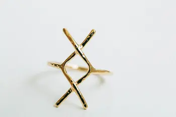 

Fashion classic Irregular pattern ring Double XX design ring Men's and women's ring wholesale 30pcs/Lot