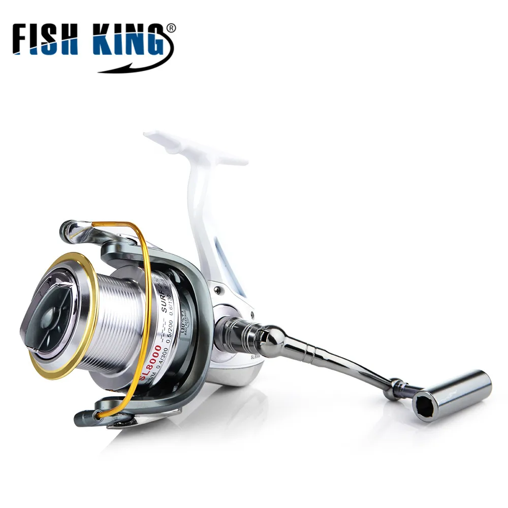 FISH KING SL спиннинговая Катушка 10+ 1BBs 4,6: 1 8000/9000/1000 14 кг Макс сопротивление полностью металлический подшипник из нержавеющей стали спиннинг рыболовное колесо - Цвет: Золотой