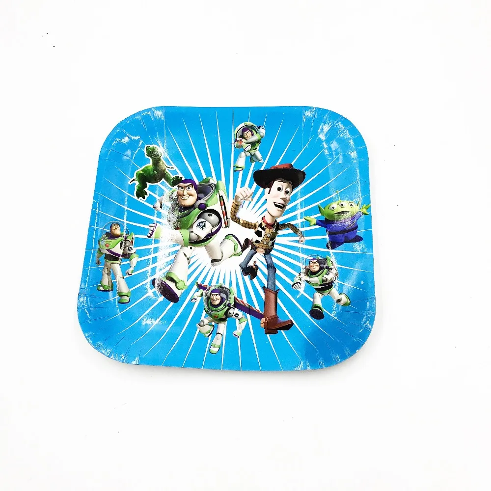 10pcs/lot toy story square dishes plates baby shower toy story theme