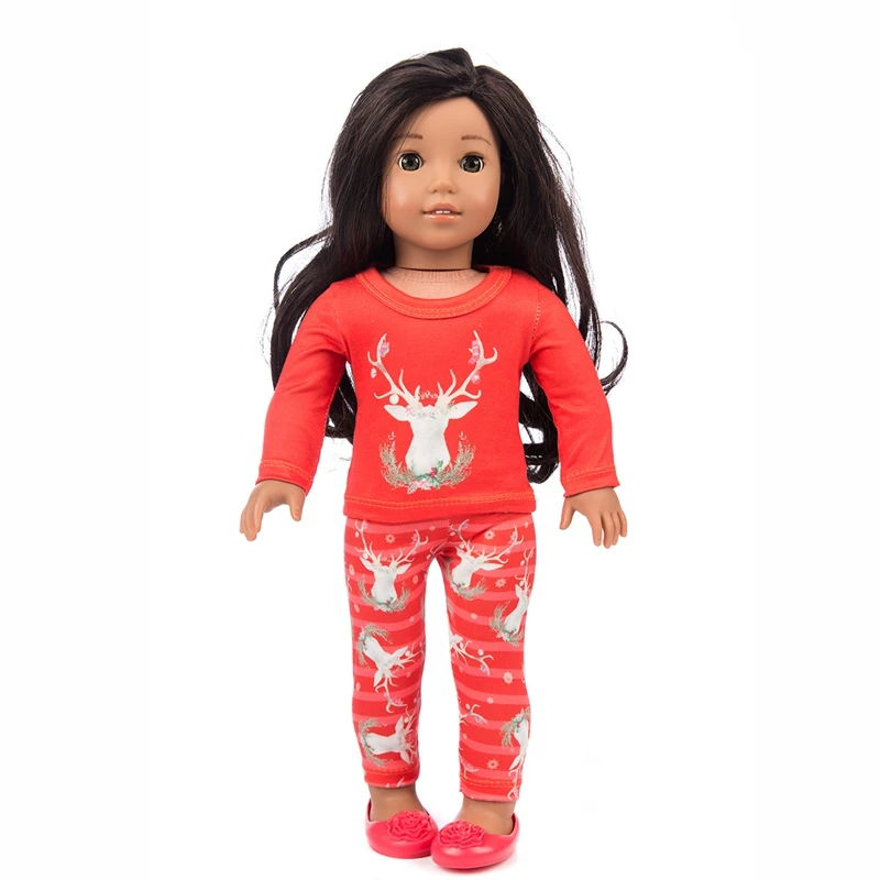 New Red Set Fit For American Girl Doll Clo