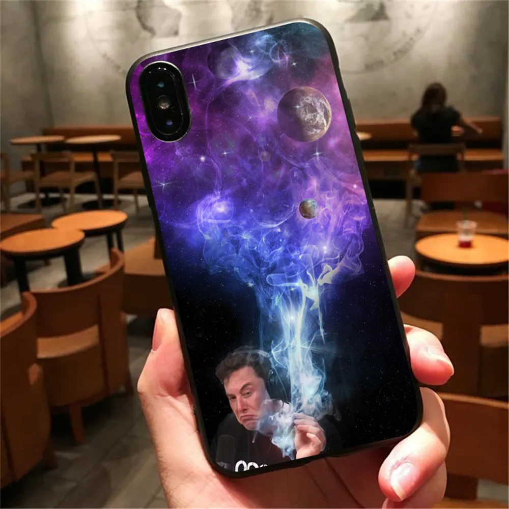 Elon Musk Мягкий силиконовый чехол для телефона iPhone 8 7 6s Plus X XR XS Max 5S samsung s8 s9 plus s 6 7edge s5
