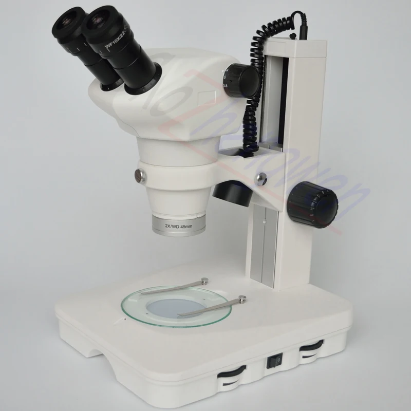 Special Price Factory Direct Hot Sale , 8X-100X Track Stand Stereo Zoom Confocal Binocular Microscope with LED Lights