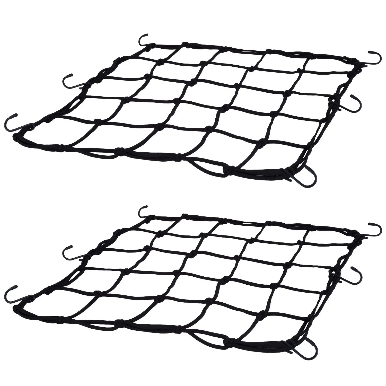 2 Pack Elasticated Cargo Nets Bicycle Motorcycle Luggage Nets Helmet