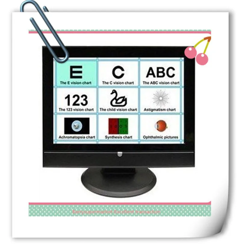 CP-27B Таблица для проверки зрения программного обеспечения, ЖК-проверка зрения программного обеспечения, проверка зрения программного обеспечения проверка зрения может быть использована на вашем компьютере