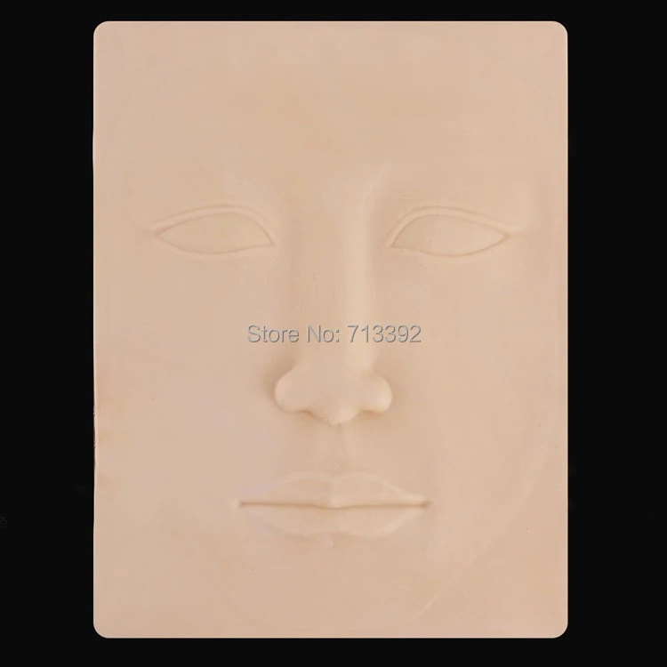

3D Face Practice Skin Permanent Makeup Eyebrows Lips Face Training Silicone Skin Free Shipping