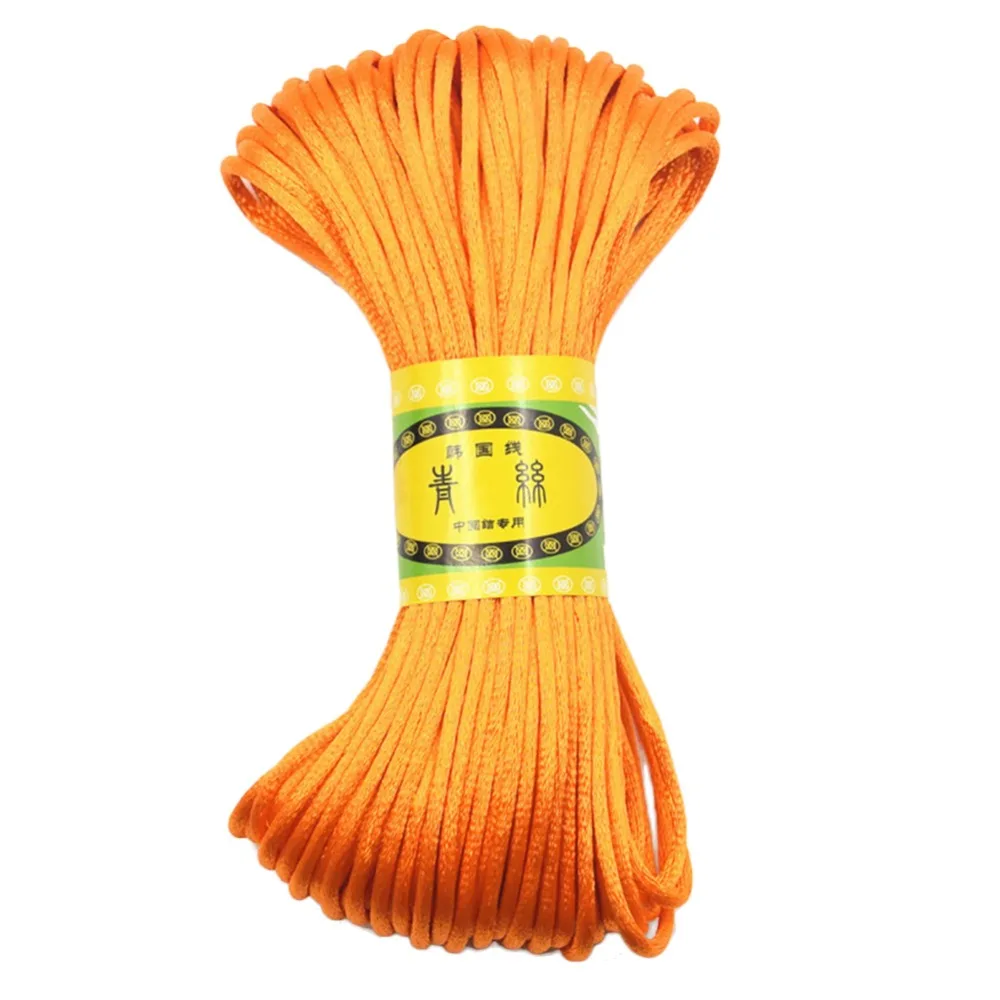 1 шт 3 мм 20 м китайский узел атласный нейлоновый плетеный шнур макраме Бисероплетение трещотные шнуры разноцветные фурнитура бисерная нить#256429
