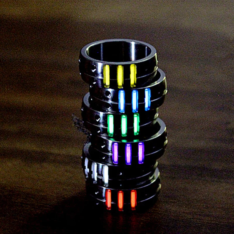 1 шт. титановый сплав 16 18 20 22 мм мужское женское кольцо светящееся с Тритиевой газовой трубкой самоосвещающееся 15 лет ювелирные аксессуары