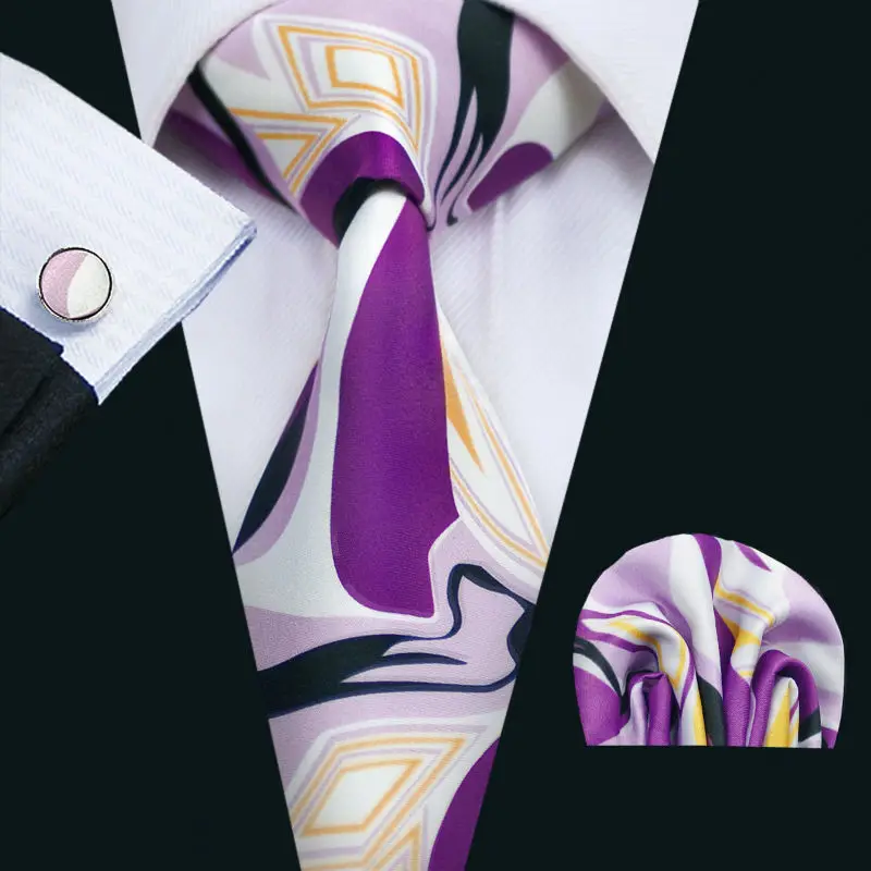 

LS-1269 New Arrival Colorful Men`s Print Tie High Quality Brand Design Necktie Hanky Cufflinks Sets For Men`s Party Wedding